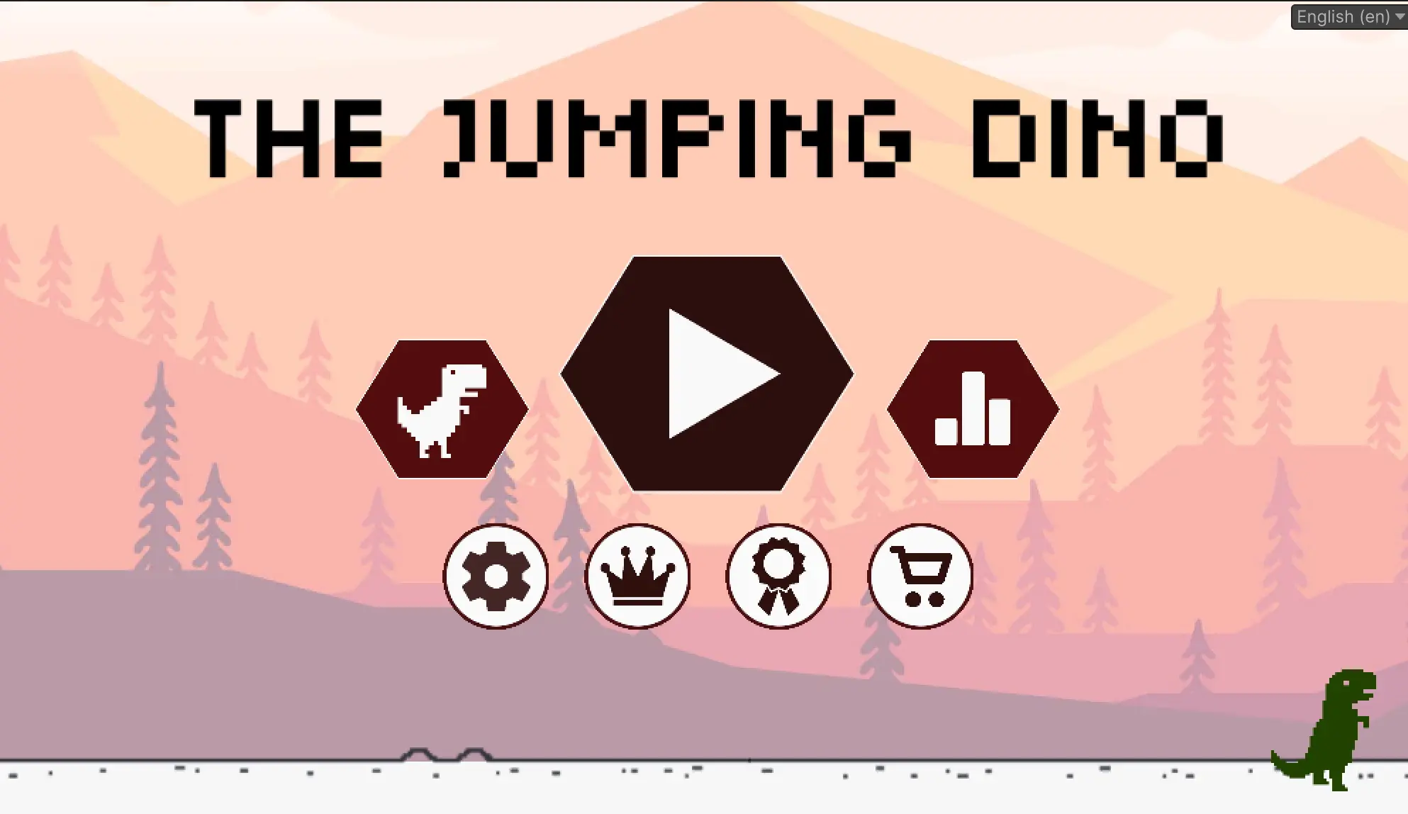 The Jumping Dino home screen gameplay